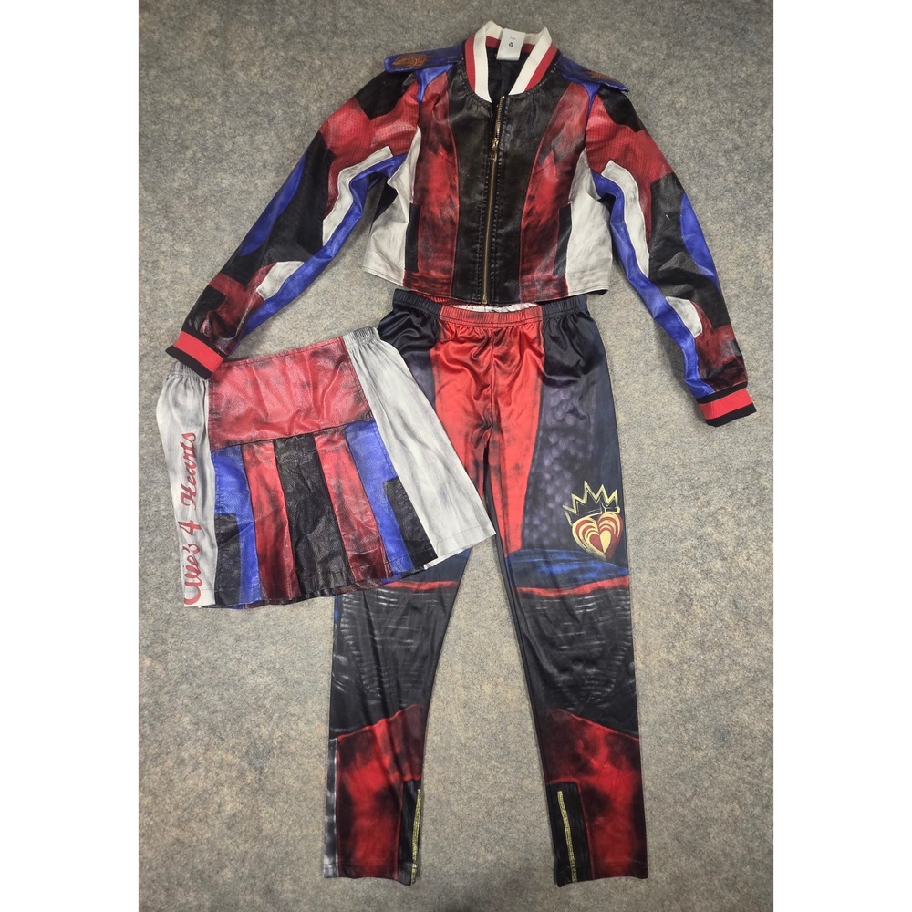 Disney Descendants Evie 3 Piece Costume Set Jacket Leggings Skirt Girls Size 13
